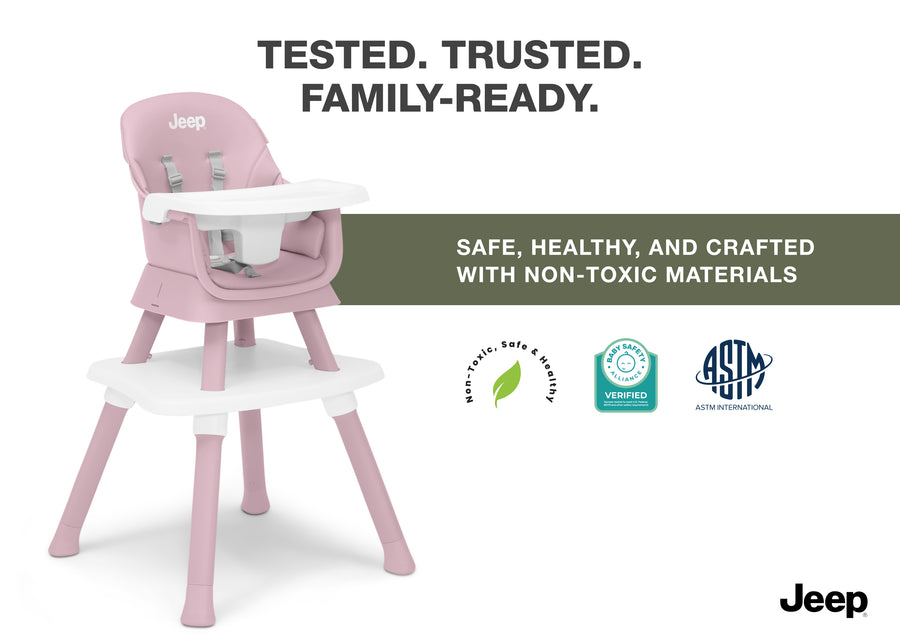 Light Pink (2515) 41-Milestone 6-in-1 High Chair