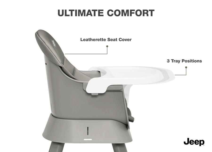Light Grey (2516) 45-Milestone 6-in-1 High Chair