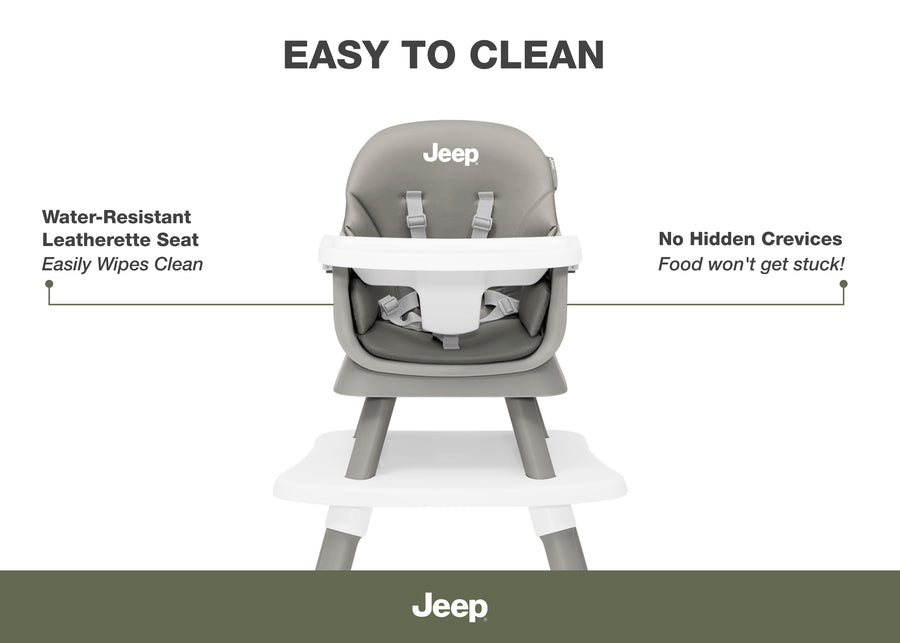 Light Grey (2516) 48-Milestone 6-in-1 High Chair