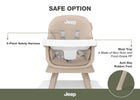 Light Tan (2517) 56-Milestone 6-in-1 High Chair