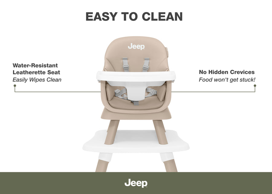 Light Tan (2517) 57-Milestone 6-in-1 High Chair