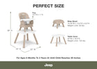 Light Tan (2517) 58-Milestone 6-in-1 High Chair