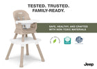 Light Tan (2517) 59-Milestone 6-in-1 High Chair