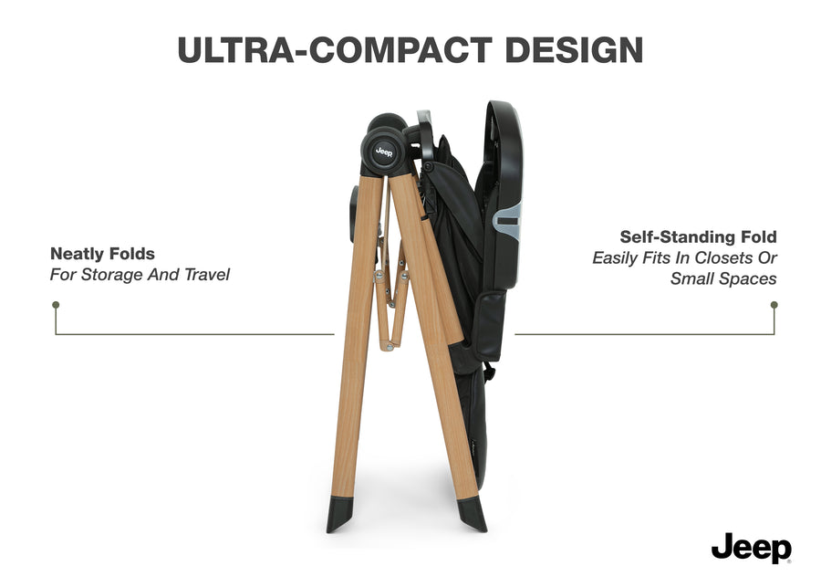 Black (2454) 2-Dune Compact Travel High Chair