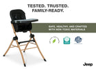 Black (2454) 5-Dune Compact Travel High Chair