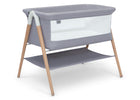 Dove Grey (2376) 8-Koi by the Bed Bassinet with Natural Beechwood Legs