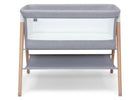 Dove Grey (2376) 3-Koi by the Bed Bassinet with Natural Beechwood Legs