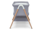 Dove Grey (2376) 6-Koi by the Bed Bassinet with Natural Beechwood Legs