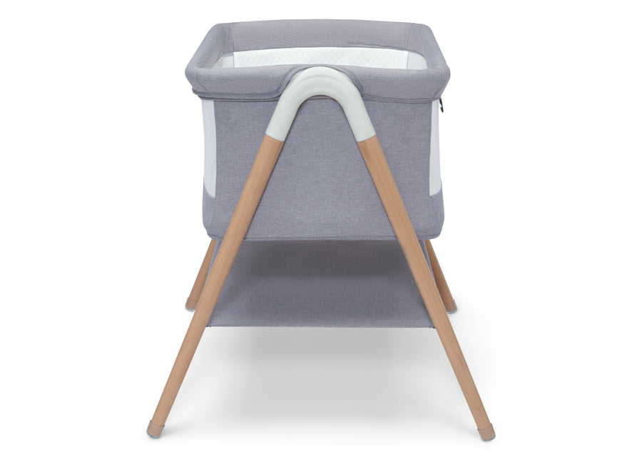 Dove Grey (2376) 6-Koi by the Bed Bassinet with Natural Beechwood Legs