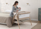 Tan Melange (2470) 14-Koi by the Bed Bassinet with Natural Beechwood Legs