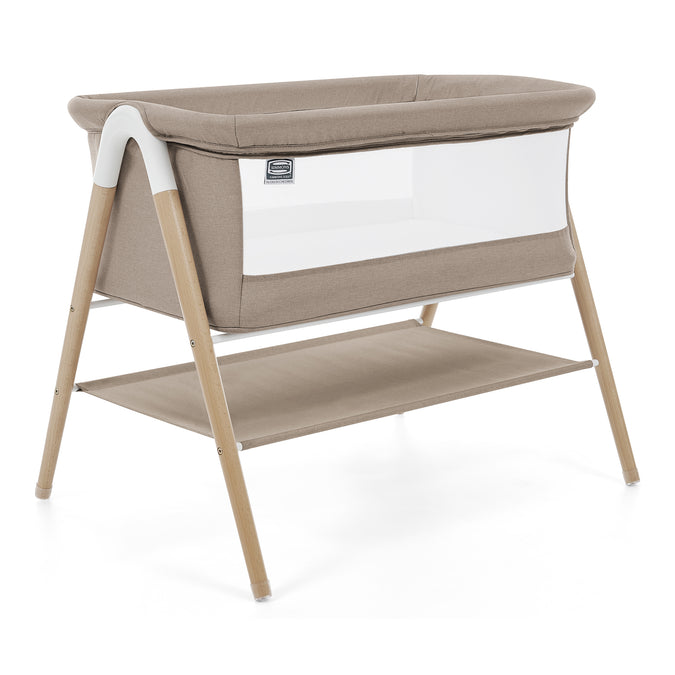 DCB: Tan Melange (2470) 23-Koi by the Bed Bassinet with Natural Beechwood Legs