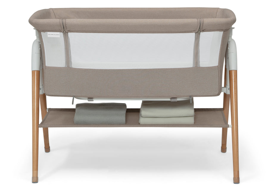 Tan (2470) 3-Bondi Adjustable Height Bedside Beechwood Bassinet