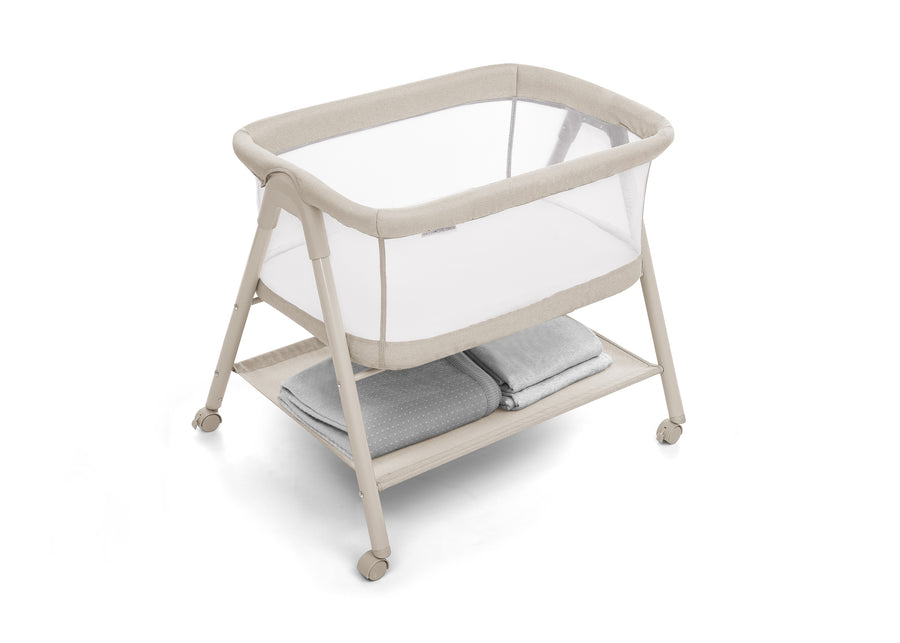 Tan (2470) 4-Haven AirFlow Bassinet with Breathable Mesh and Wheels