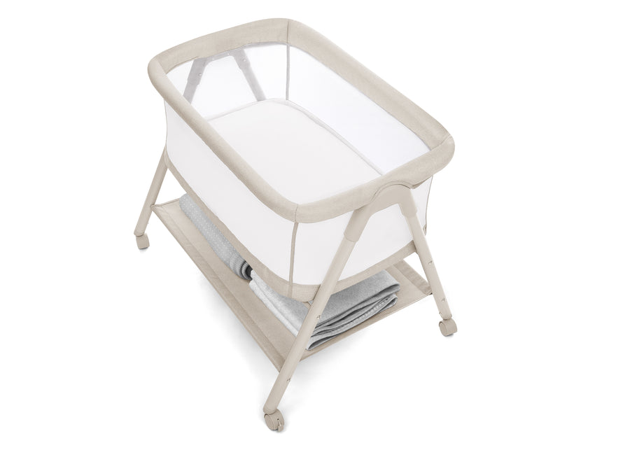 Tan (2470) 5-Haven AirFlow Bassinet with Breathable Mesh and Wheels