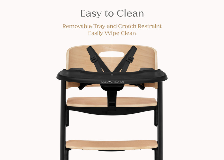 Black (001) 24-Versa Adjustable 3-in-1 High Chair