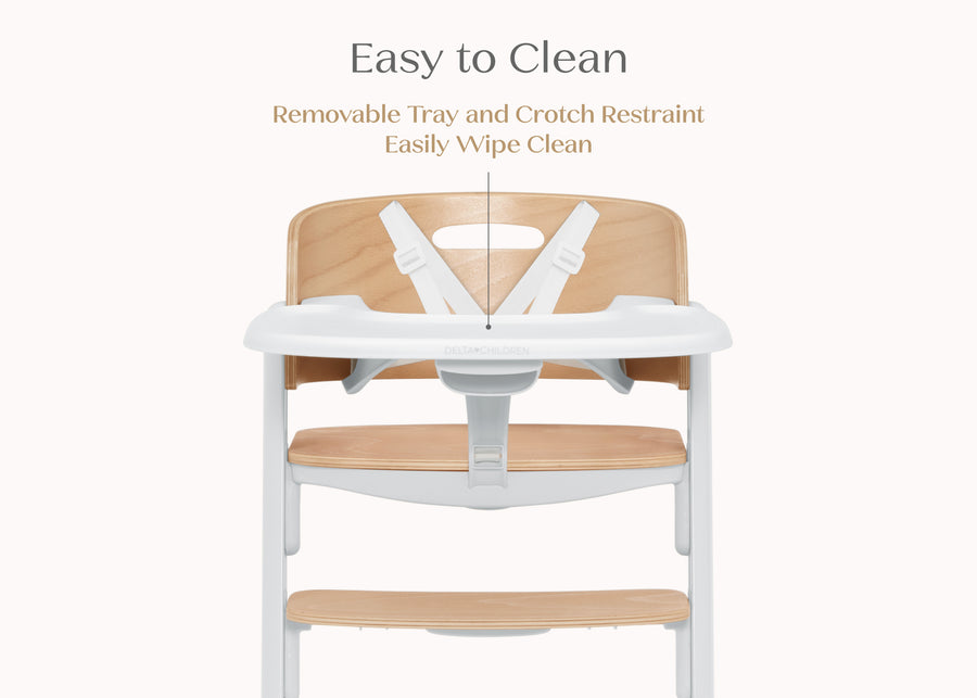 White (100) 6-Versa Adjustable 3-in-1 High Chair