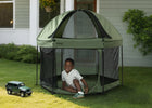 Black with Olive Green (2182) 1-Hexagon Pop Up Play Yard with Removable Canopy