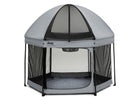 Grey (2459) 9-Hexagon Pop Up Play Yard with Removable Canopy