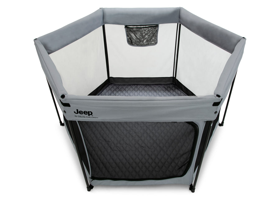 Hexagon Pop Up Play Yard with Removable Canopy 13-Hexagon Pop Up Play Yard with Removable Canopy