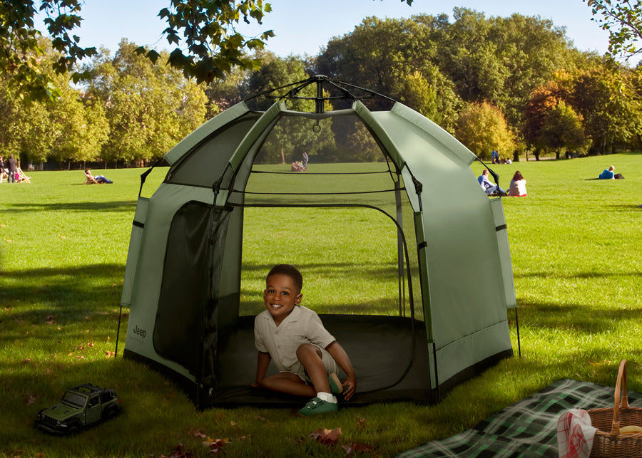 Black with Olive Green (2182) 1-Hex-Lite Travel Pop-Up Play Yard