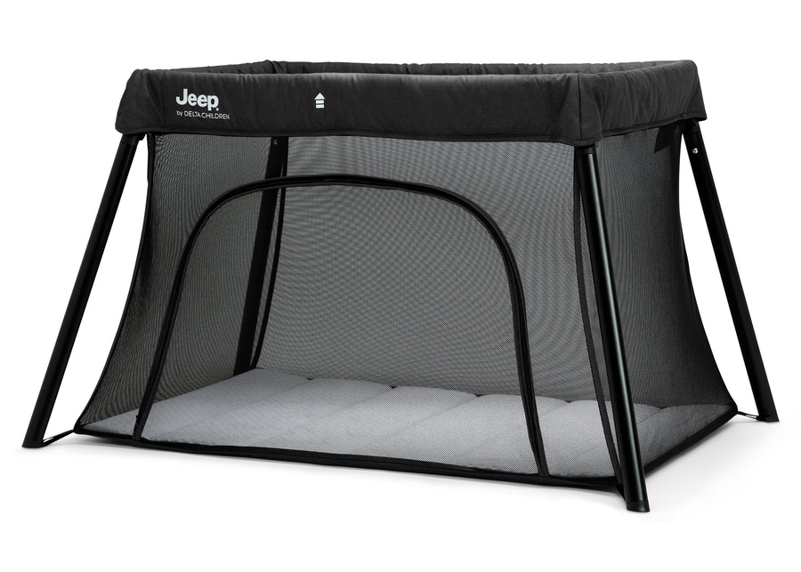 Black (001) 7-Horizon Compact Travel 2-in-1 Play Yard and Bassinet