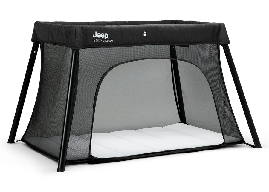 Black (001) 4-Horizon Compact Travel 2-in-1 Play Yard and Bassinet