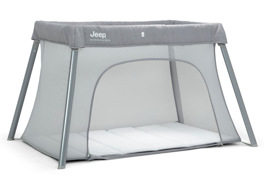 Light Grey (2463) 21-Horizon Compact Travel 2-in-1 Play Yard and Bassinet