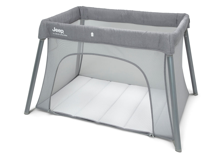 Light Grey (2463) 30-Horizon Compact Travel 2-in-1 Play Yard and Bassinet