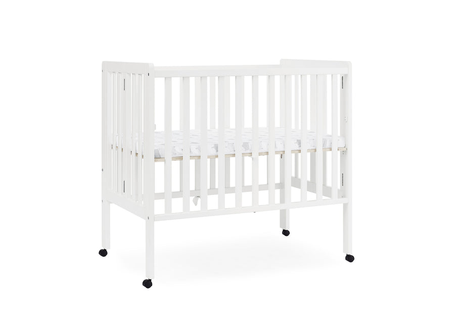 Bianca White (130) 26-Lee Portable Folding Mini Crib with 1.5-Inch Mattress