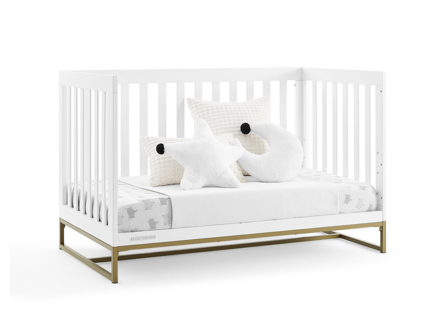 Bianca White with Melted Bronze (186) 12-Jade 4-in-1 Convertible Crib