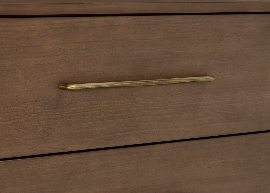 Teak Brown (1526) 18-Spencer 3 Drawer Dresser with Changing Top and Interlocking Drawers