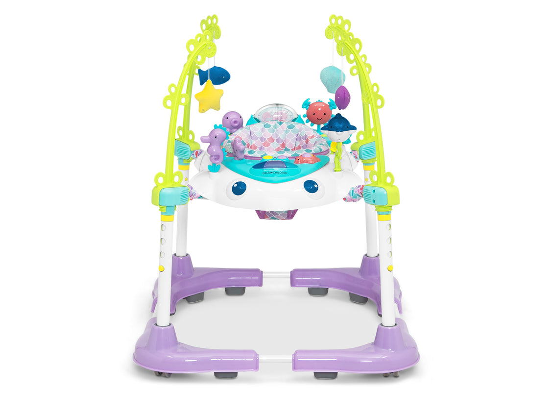Baby jumper with colorful design on a white background