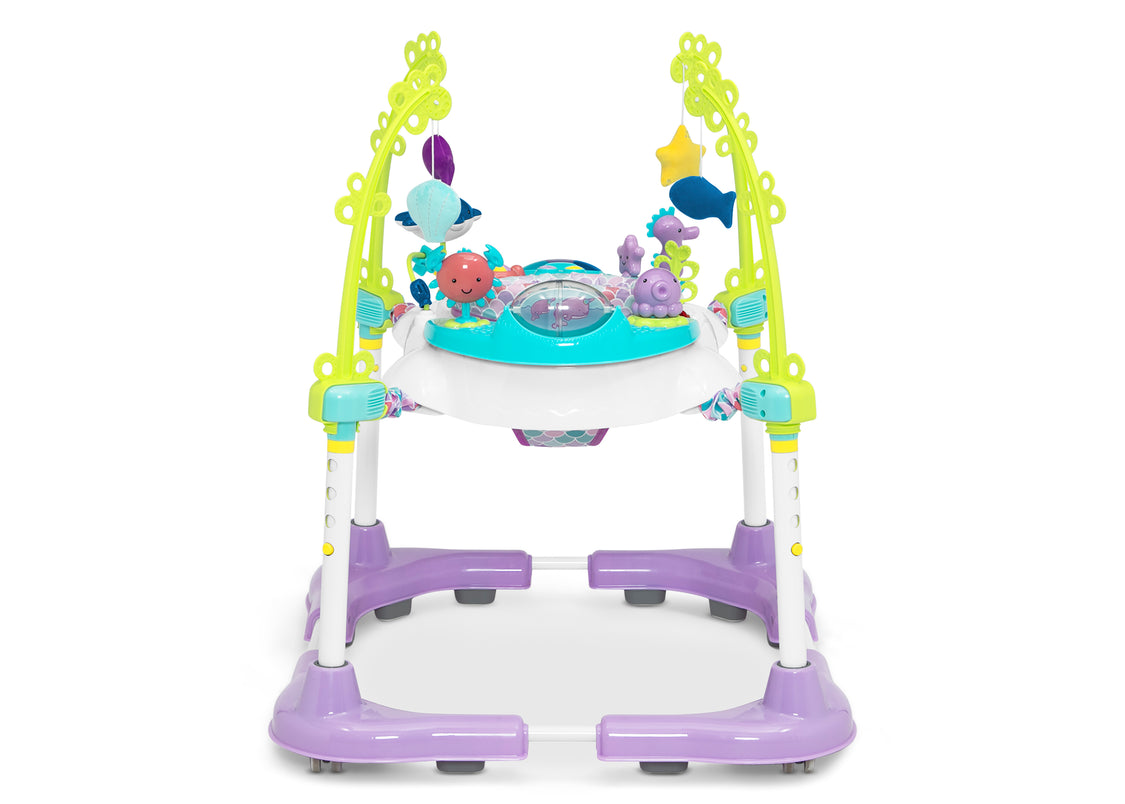 Baby jumper with colorful design on a white background