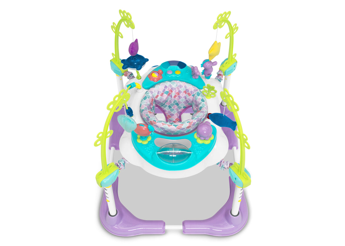 Baby jumper with colorful design on a white background