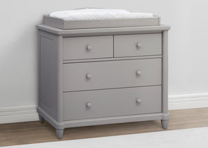 Grey (026) 0-Belmont 4 Drawer Dresser with Changing Top