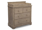 Rustic Driftwood (112) 13-Paloma 4 Drawer Dresser with Changing Top
