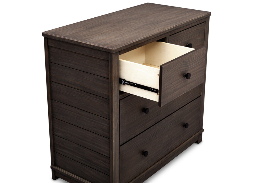 Rustic Grey (084) 4-Monterey 4 Drawer Dresser with Changing Top and Interlocking Drawers