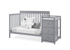 Grey with Natural (1359) 15-Flynn 5-in-1 Convertible Crib and Changer