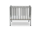 Grey (026) 9-Folding Portable Mini Baby Crib with 1.5-inch Mattress