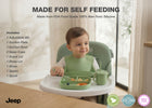 Light Green (2483) 4-100% Silicone 10-Piece Baby Feeding Set