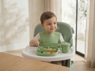 Light Green (2483) 1-100% Silicone 10-Piece Baby Feeding Set