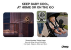 Black (001) 6-Portable LED Stroller Fan with Light & Flexible Legs