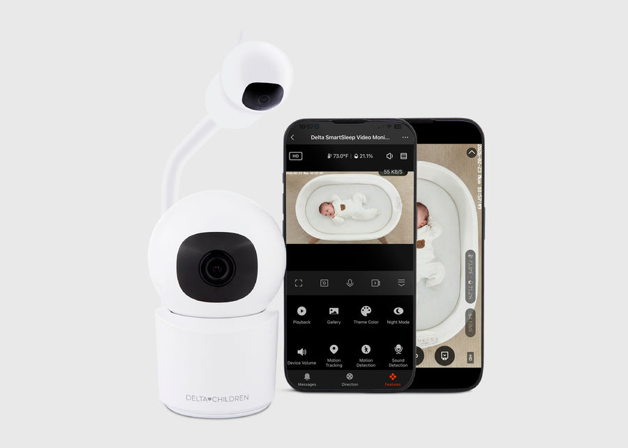 White (100) 16-Smart Sleep Baby Monitor with Floor Stand