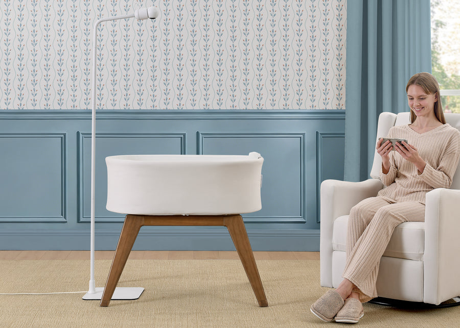White (100) 14-Smart Sleep Baby Monitor with Floor Stand