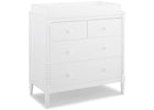 Bianca White (130) 26-Saint 4 Drawer Dresser with Changing Top and Interlocking Drawers