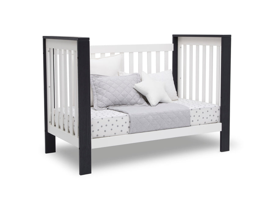 Bianca White with Textured Midnight Grey (181) 6-Miles 4-in-1 Convertible Crib