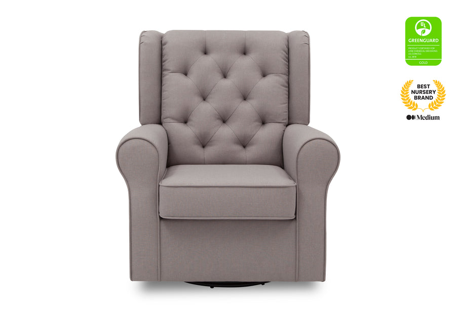 French Grey (1304) 9-Emma Nursery Glider Swivel Rocker Chair