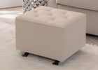 Delta Children Flax (710) Emma Diamond Tufted Nursery Gliding Ottoman, hangtag, b1b 4-Emma Diamond Tufted Nursery Gliding Ottoman