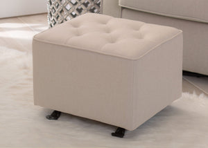 Delta Children Flax (710) Emma Diamond Tufted Nursery Gliding Ottoman, hangtag, b1b 0-Emma Diamond Tufted Nursery Gliding Ottoman