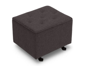 Delta Children Charcoal Grey (931) Emma Diamond Tufted Nursery Gliding Ottoman, side view, c2c 7-Emma Diamond Tufted Nursery Gliding Ottoman